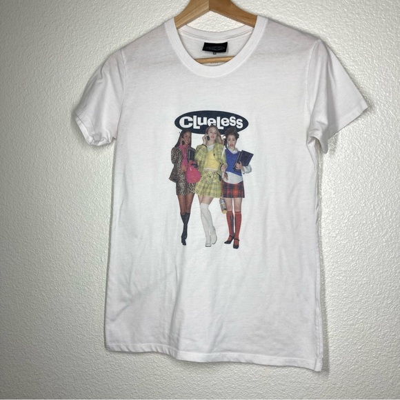 Clueless T-Shirt Vintage Movie Y2K Clueless Promo Tee XS Short Sleeves White - Picture 3 of 9